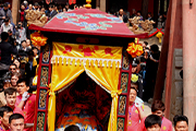 山西运城：祖庙圣像赴台巡游启动